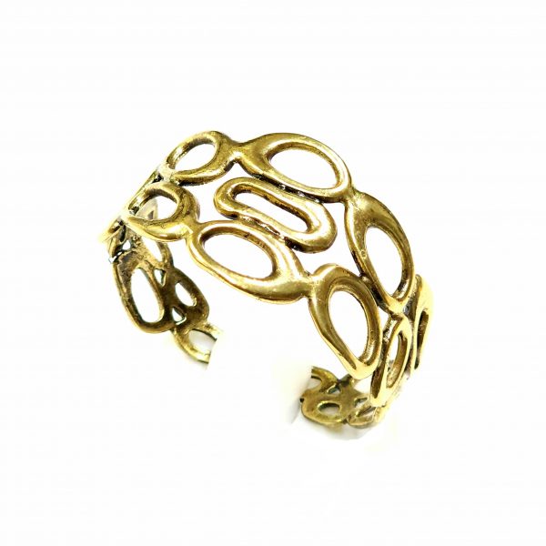 Hand Made Brass Bracelet Plated in Vintage Bronze - SKU# BRN-2037 - Image 2