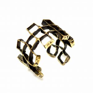 Hand Made Brass Bracelet Plated in Vintage Bronze - SKU# BRN-2038