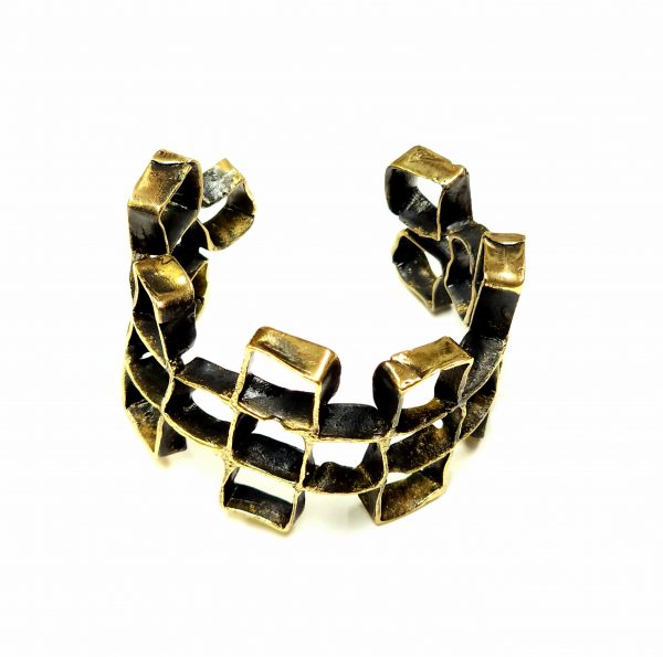 Hand Made Brass Bracelet Plated in Vintage Bronze - SKU# BRN-2038 - Image 2