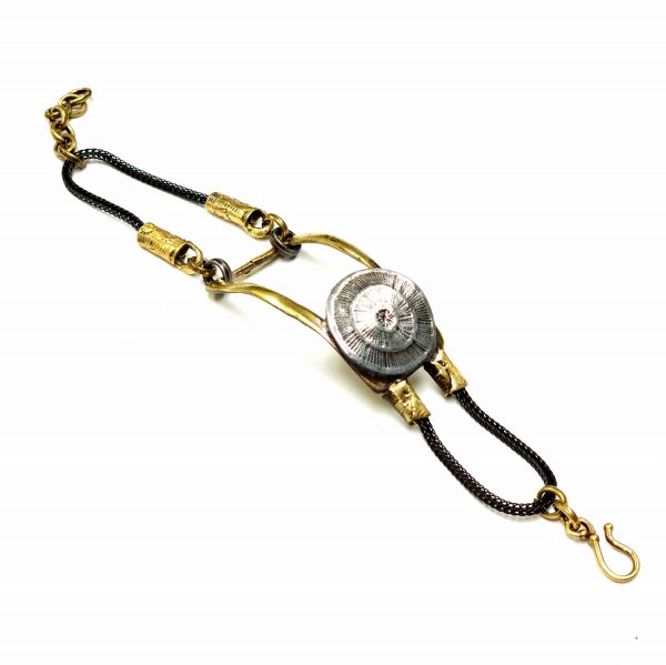 Hand Made Brass Bracelet Plated in Vintage Bronze - SKU# BRN-2039 - Image 3