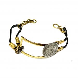 Hand Made Brass Bracelet Plated in Vintage Bronze - SKU# BRN-2039