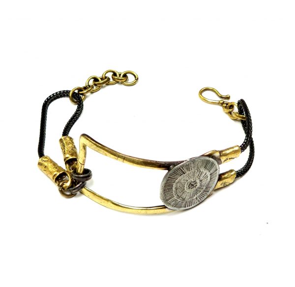 Hand Made Brass Bracelet Plated in Vintage Bronze - SKU# BRN-2039
