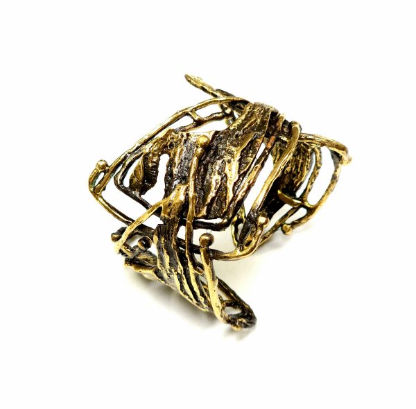 Hand Made Brass Bracelet Plated in Vintage Bronze - SKU# BRN-2044 - Image 2