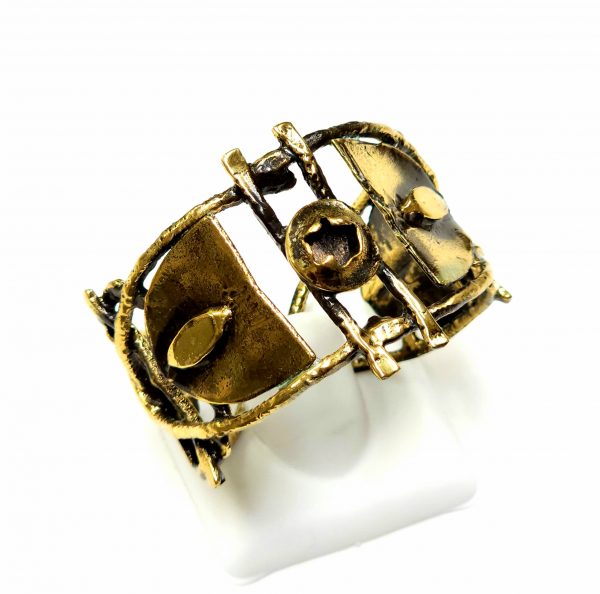 Hand Made Brass Bracelet Plated in Vintage Bronze - SKU# BRN-2061 - Image 2