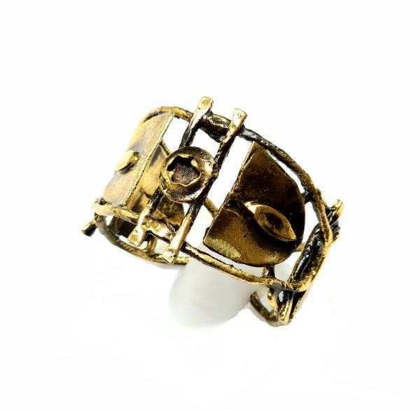 Hand Made Brass Bracelet Plated in Vintage Bronze - SKU# BRN-2061 - Image 3
