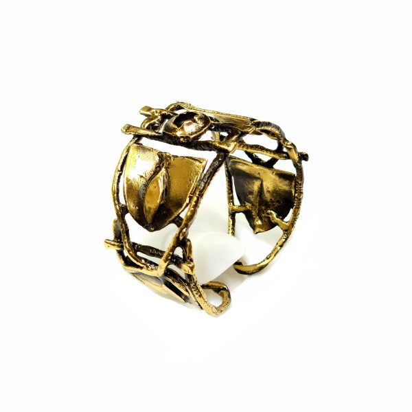 Hand Made Brass Bracelet Plated in Vintage Bronze - SKU# BRN-2061 - Image 4