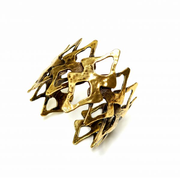 Hand Made Brass Bracelet Plated in Vintage Bronze - SKU# BRN-2062 - Image 2