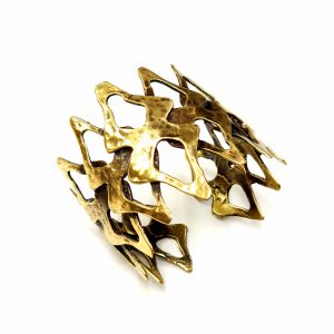 Hand Made Brass Bracelet Plated in Vintage Bronze - SKU# BRN-2062