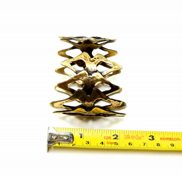 Hand Made Brass Bracelet Plated in Vintage Bronze - SKU# BRN-2062 - Image 3