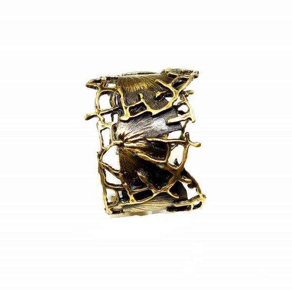 Hand Made Brass Bracelet Plated in Vintage Bronze - SKU# BRN-2064 - Image 4