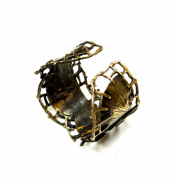 Hand Made Brass Bracelet Plated in Vintage Bronze - SKU# BRN-2064 - Image 7