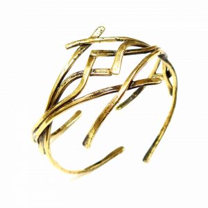 Hand Made Brass Bracelet Plated in Vintage Bronze - SKU# BRN-2068