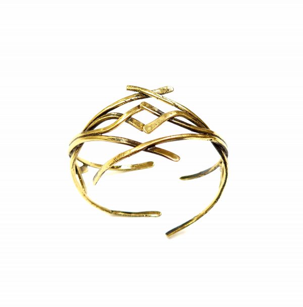 Hand Made Brass Bracelet Plated in Vintage Bronze - SKU# BRN-2068 - Image 2