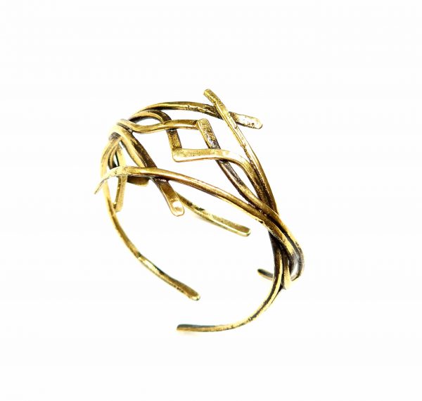 Hand Made Brass Bracelet Plated in Vintage Bronze - SKU# BRN-2068 - Image 3