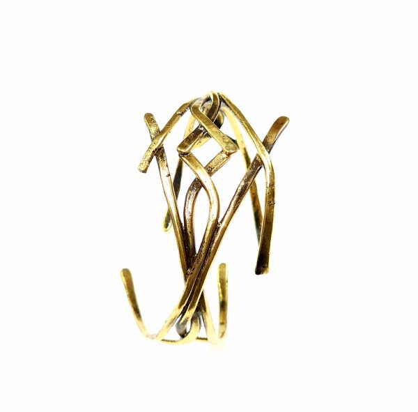 Hand Made Brass Bracelet Plated in Vintage Bronze - SKU# BRN-2068 - Image 5