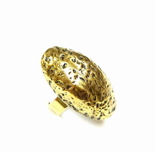 Hand Made Brass Ring Plated in Vintage Bronze - SKU# BRN-3002 - Image 3