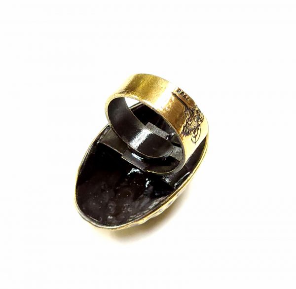 Hand Made Brass Ring Plated in Vintage Bronze - SKU# BRN-3002 - Image 5