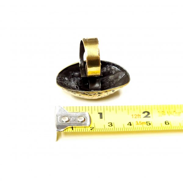 Hand Made Brass Ring Plated in Vintage Bronze - SKU# BRN-3002 - Image 2