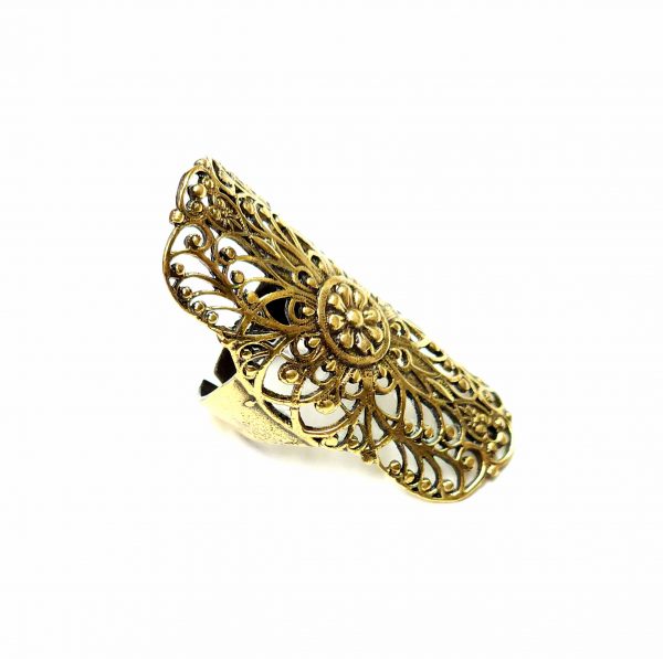 Hand Made Brass Ring Plated in Vintage Bronze - SKU# BRN-3005 - Image 3