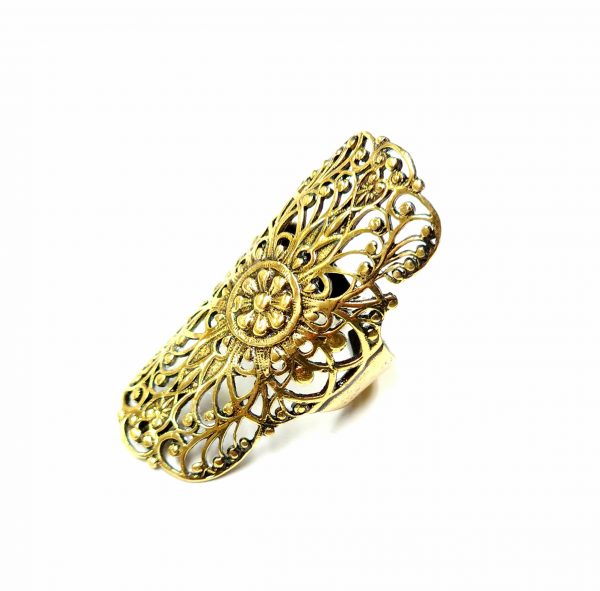 Hand Made Brass Ring Plated in Vintage Bronze - SKU# BRN-3005 - Image 4