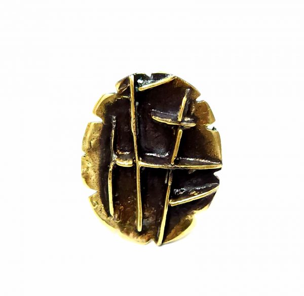Hand Made Brass Ring Plated in Vintage Bronze - SKU# BRN-3007