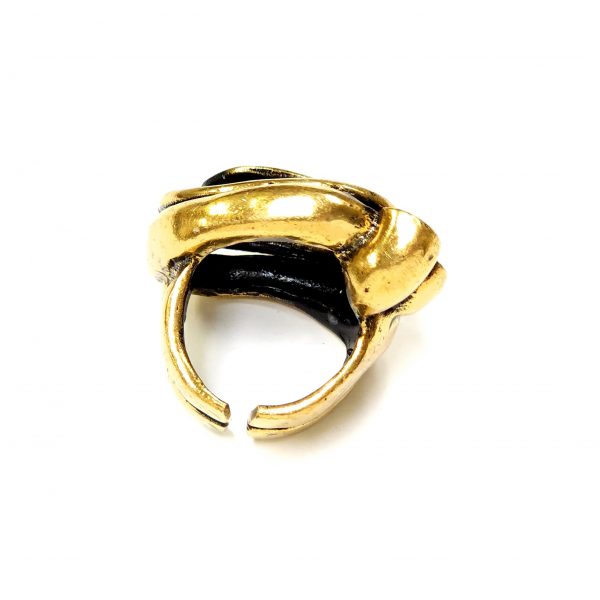 Hand Made Brass Ring Plated in Vintage Bronze - SKU# BRN-3008 - Image 2