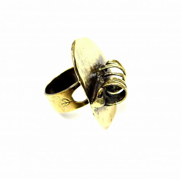 Hand Made Brass Ring Plated in Vintage Bronze - SKU# BRN-3012 - Image 2
