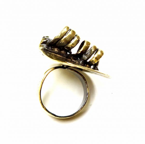Hand Made Brass Ring Plated in Vintage Bronze - SKU# BRN-3012 - Image 5