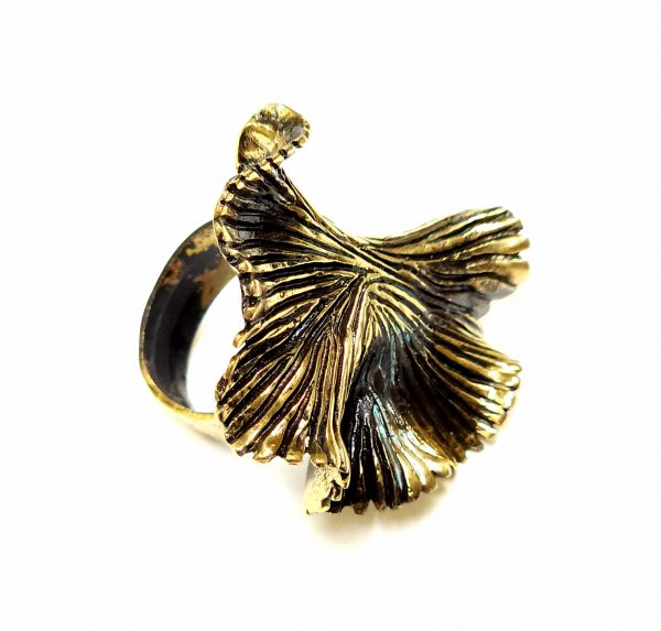 Hand Made Brass Ring Plated in Vintage Bronze - SKU# BRN-3013 - Image 2