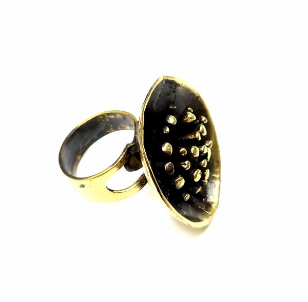 Hand Made Brass Ring Plated in Vintage Bronze - SKU# BRN-3014 - Image 3