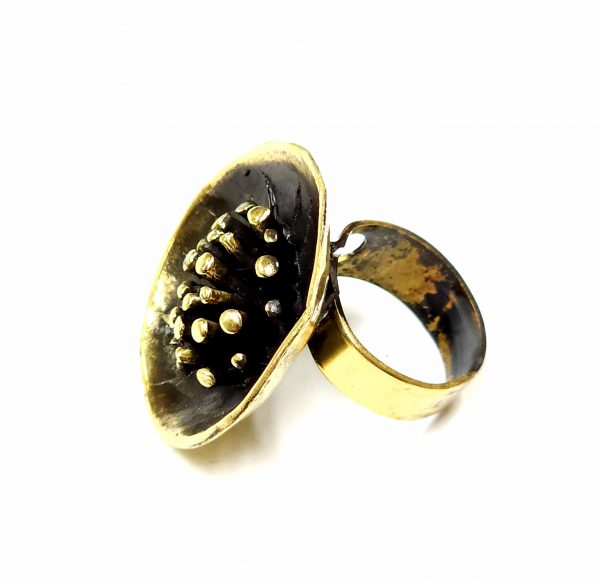Hand Made Brass Ring Plated in Vintage Bronze - SKU# BRN-3014 - Image 4
