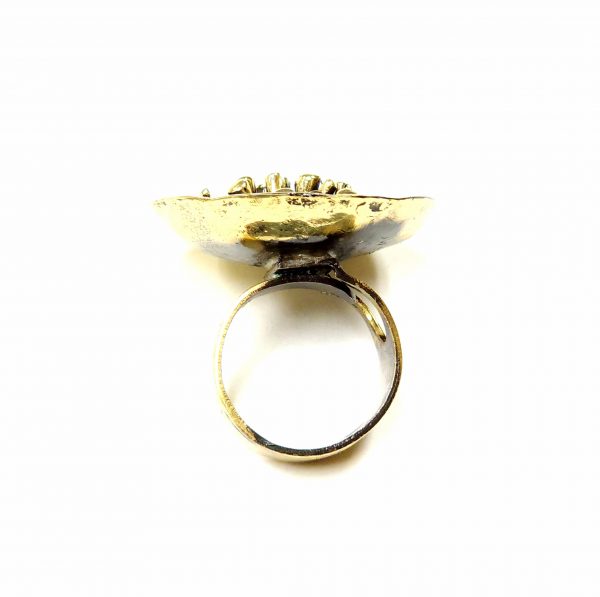 Hand Made Brass Ring Plated in Vintage Bronze - SKU# BRN-3014 - Image 5