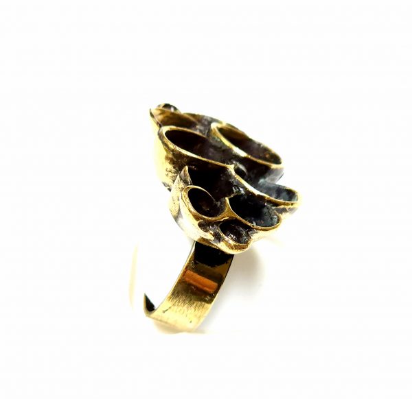 Hand Made Brass Ring Plated in Vintage Bronze - SKU# BRN-3015 - Image 2