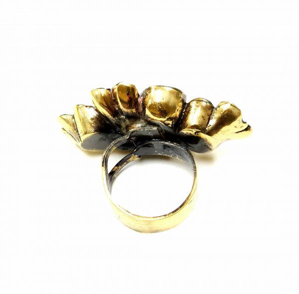 Hand Made Brass Ring Plated in Vintage Bronze - SKU# BRN-3015 - Image 5