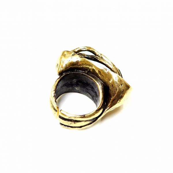 Hand Made Brass Ring Plated in Vintage Bronze - SKU# BRN-3019 - Image 4