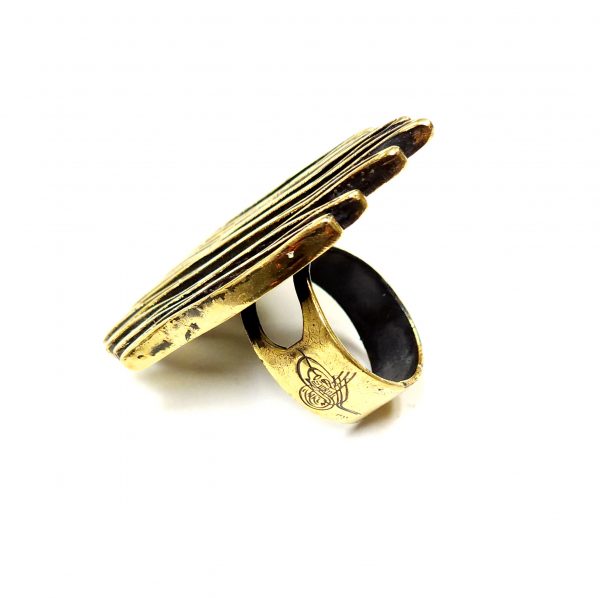 Hand Made Brass Ring Plated in Vintage Bronze - SKU# BRN-3022 - Image 5