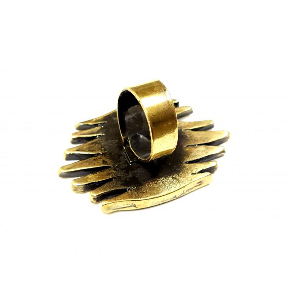 Hand Made Brass Ring Plated in Vintage Bronze - SKU# BRN-3022 - Image 6