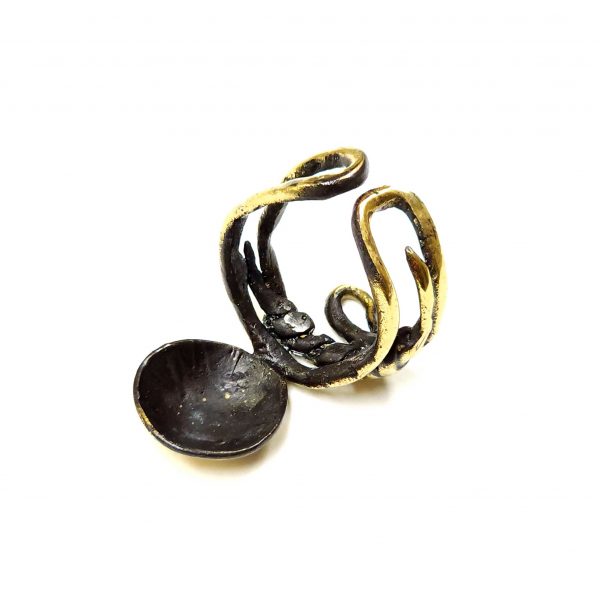 Hand Made Brass Ring Plated in Vintage Bronze - SKU# BRN-3029 - Image 5