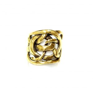 Hand Made Brass Ring Plated in Vintage Bronze - SKU# BRN-3031