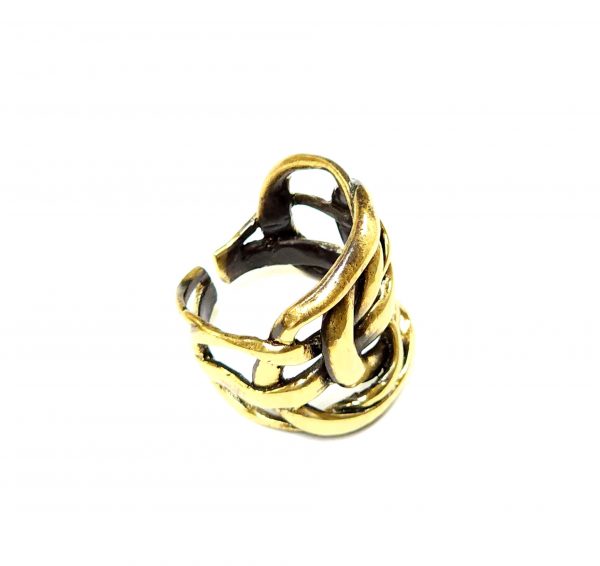 Hand Made Brass Ring Plated in Vintage Bronze - SKU# BRN-3031 - Image 2
