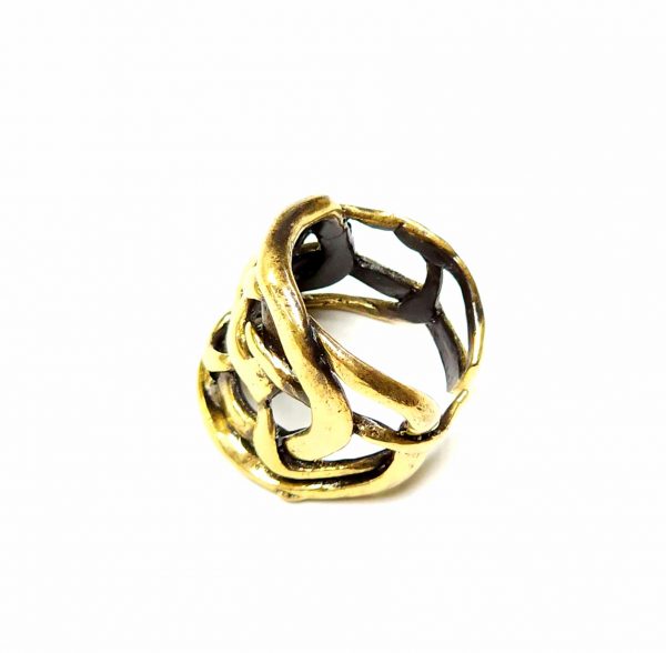 Hand Made Brass Ring Plated in Vintage Bronze - SKU# BRN-3031 - Image 4