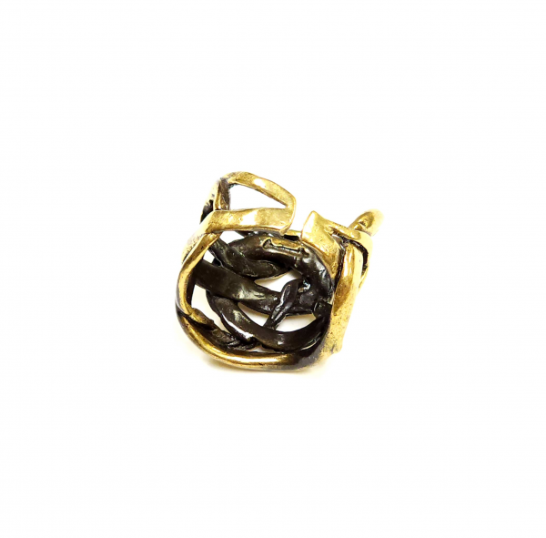 Hand Made Brass Ring Plated in Vintage Bronze - SKU# BRN-3031 - Image 5