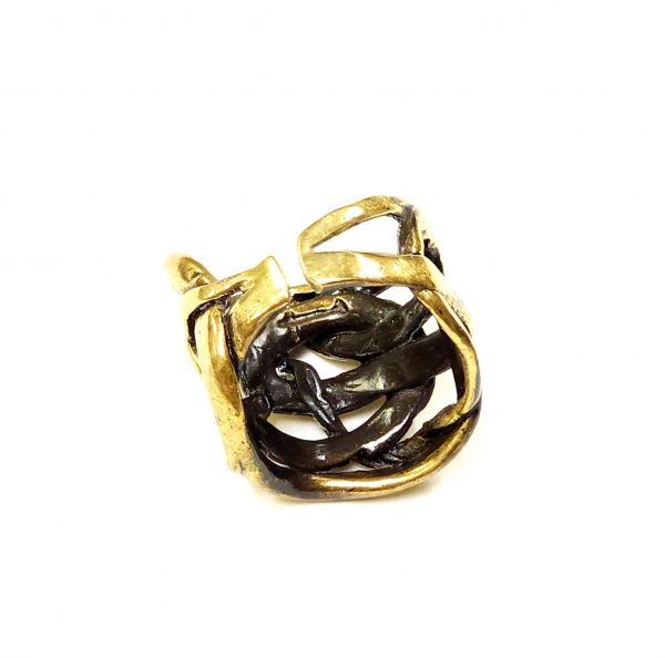 Hand Made Brass Ring Plated in Vintage Bronze - SKU# BRN-3031 - Image 6