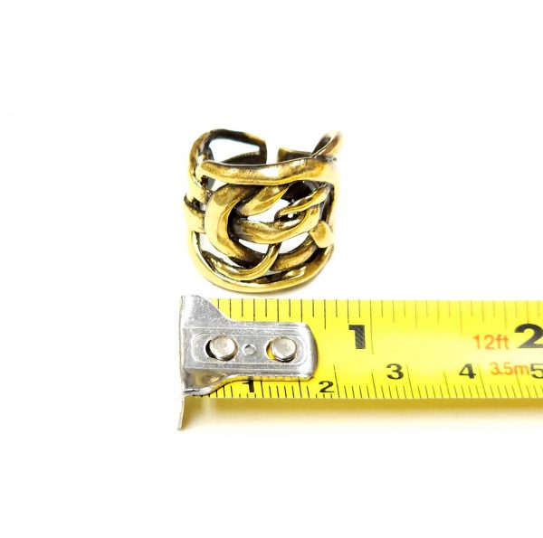 Hand Made Brass Ring Plated in Vintage Bronze - SKU# BRN-3031 - Image 3