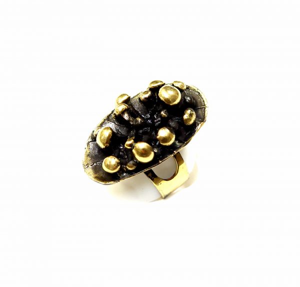 Hand Made Brass Ring Plated in Vintage Bronze - SKU# BRN-3038 - Image 3