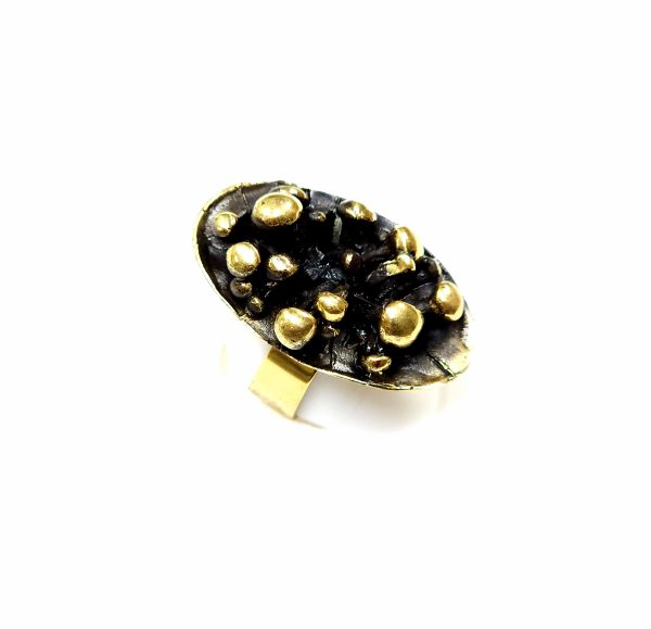 Hand Made Brass Ring Plated in Vintage Bronze - SKU# BRN-3038 - Image 4