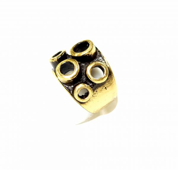 Hand Made Brass Ring Plated in Vintage Bronze - SKU# BRN-3043 - Image 5