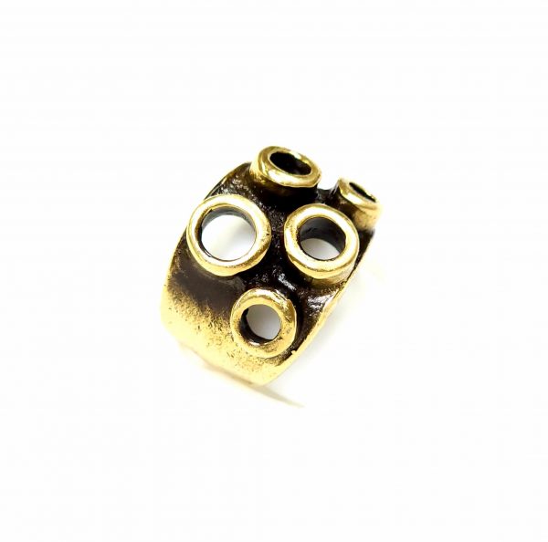 Hand Made Brass Ring Plated in Vintage Bronze - SKU# BRN-3043 - Image 2