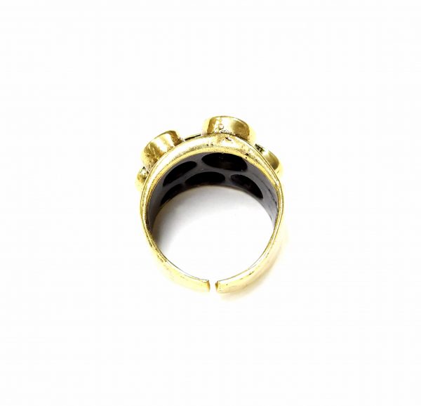 Hand Made Brass Ring Plated in Vintage Bronze - SKU# BRN-3043 - Image 4