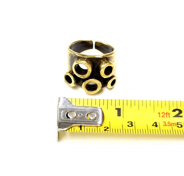Hand Made Brass Ring Plated in Vintage Bronze - SKU# BRN-3043 - Image 3